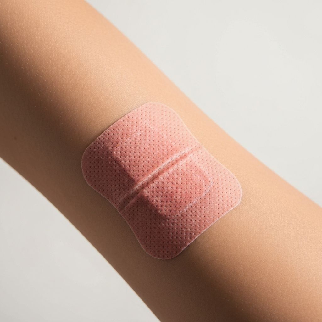 Plaster regeneracyjny na skórze